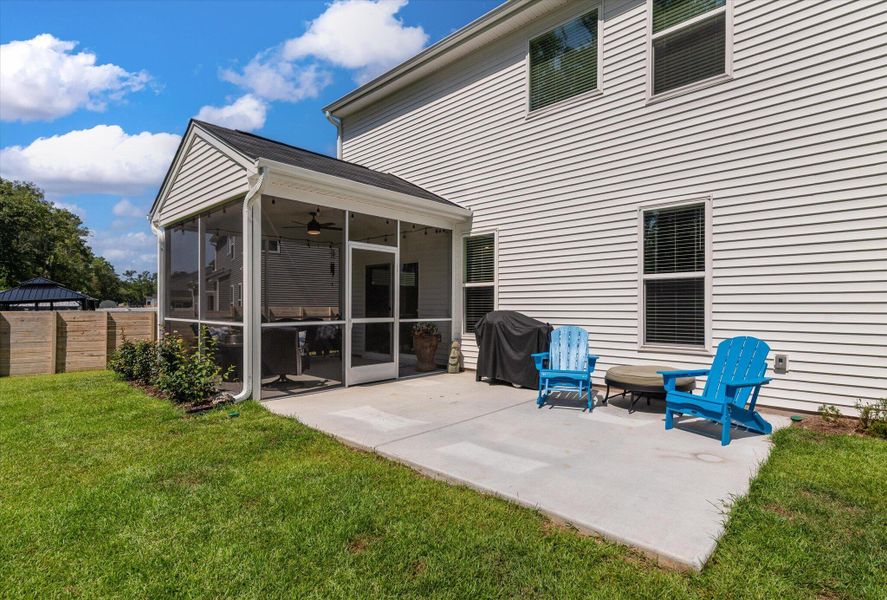 Exterior details and patio area of a home in Parker's Preserve, Ridgeville (Image 22).