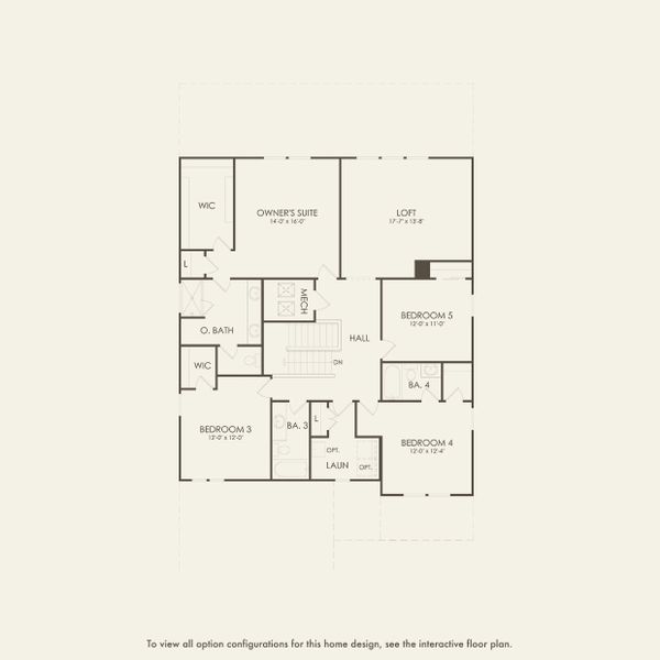 2D floor plan layout for the Yellowstone by Pulte Homes in Canopy Preserve, Deland, FL (Image 5).