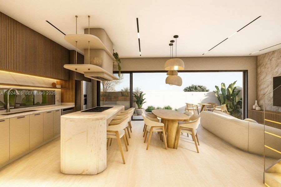 Furnished interior view inside a new home in , Hollywood (Image 19).