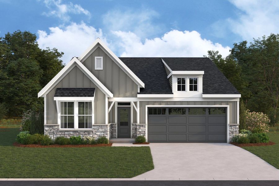 Representative exterior photo of a completed home built from the Amelia by Fischer Homes in Salt Grass at Ward Creek, Panama City Beach, FL (Image 22).