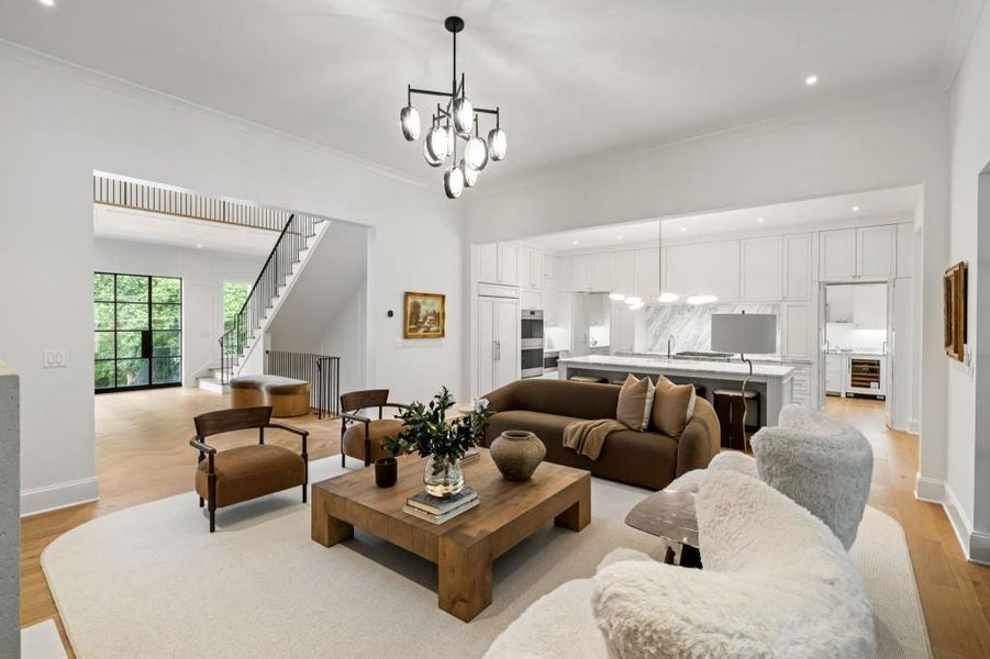 Furnished interior view inside a new home in , Atlanta (Image 6). Furnished interior view inside a new home in , Atlanta (Image 6).