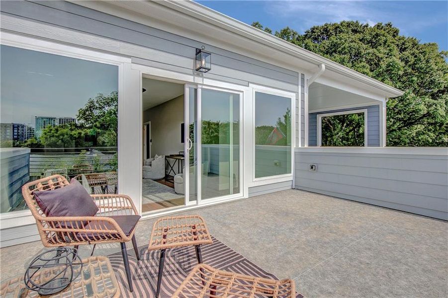 Exterior details and patio area of a home in , Atlanta (Image 24).