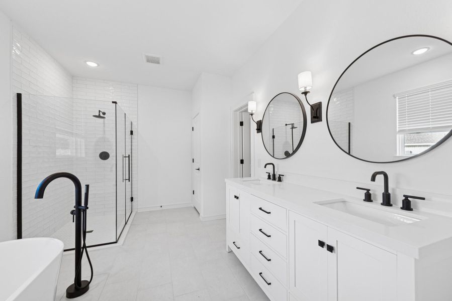 Spa-like primary bath (*Photo not of actual home and used for illustration purposes only.) Spa-like primary bath (*Photo not of actual home and used for illustration purposes only.)