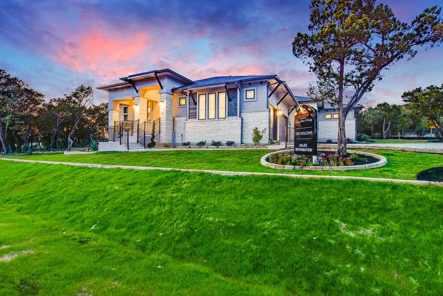 Representative exterior photo of a completed home built from the Siena III by Giddens Homes in Clearwater Ranch, Liberty Hill, TX (Image 27).