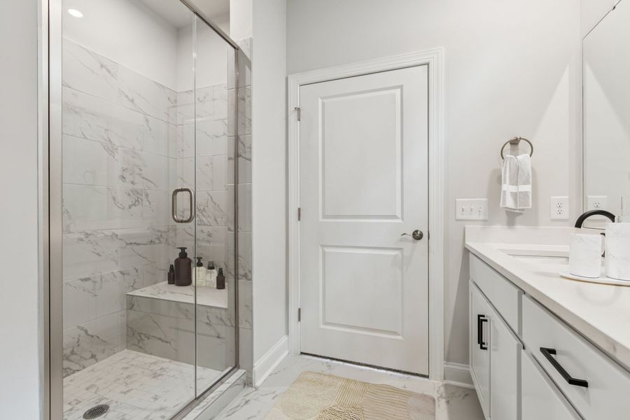 Furnished interior view inside a new home in The Beacon at Old Peachtree Single Family Homes, Lawrenceville (Image 361).