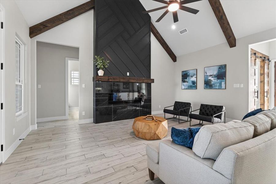 Furnished interior view inside a new home in , Celeste (Image 9).