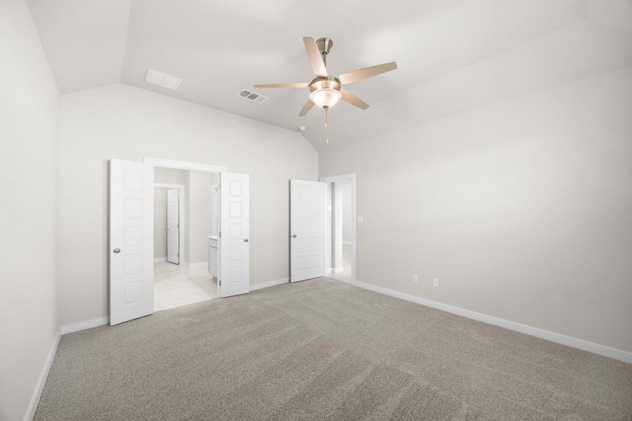 Primary Suite in the Elm home plan by Trophy Signature Homes – REPRESENTATIVE PHOTO Primary Suite in the Elm home plan by Trophy Signature Homes – REPRESENTATIVE PHOTO