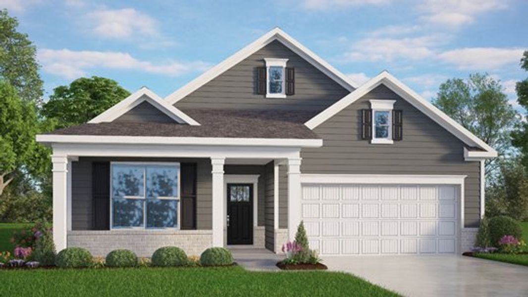 Representative exterior photo of a completed home built from the Bristol by D.R. Horton in South Pinehurst Cottages, Pinehurst, NC (Image 14). Representative exterior photo of a completed home built from the Bristol by D.R. Horton in South Pinehurst Cottages, Pinehurst, NC (Image 14).