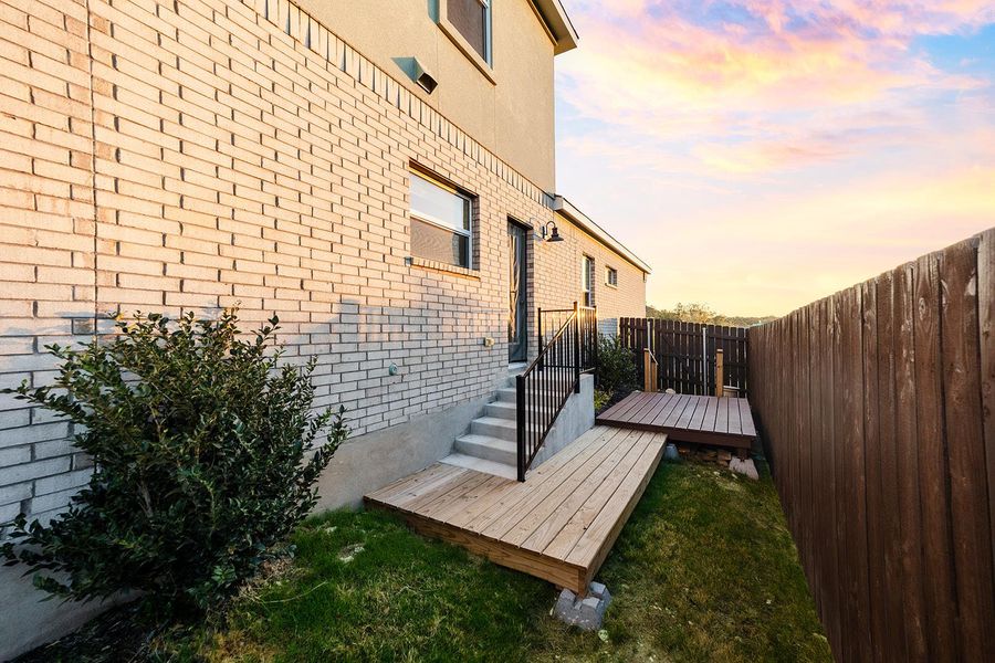 Exterior details and patio area of a home in , Georgetown (Image 25). Exterior details and patio area of a home in , Georgetown (Image 25).