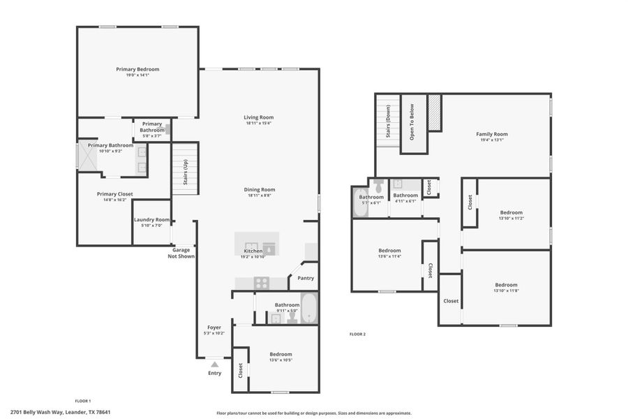 2D floor plan layout of this home in , Georgetown, TX (Image 5).