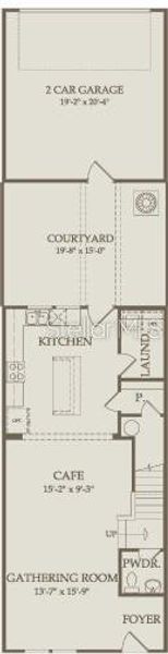 2D floor plan layout of this home in Parkside Trails, Clermont, FL (Image 2).