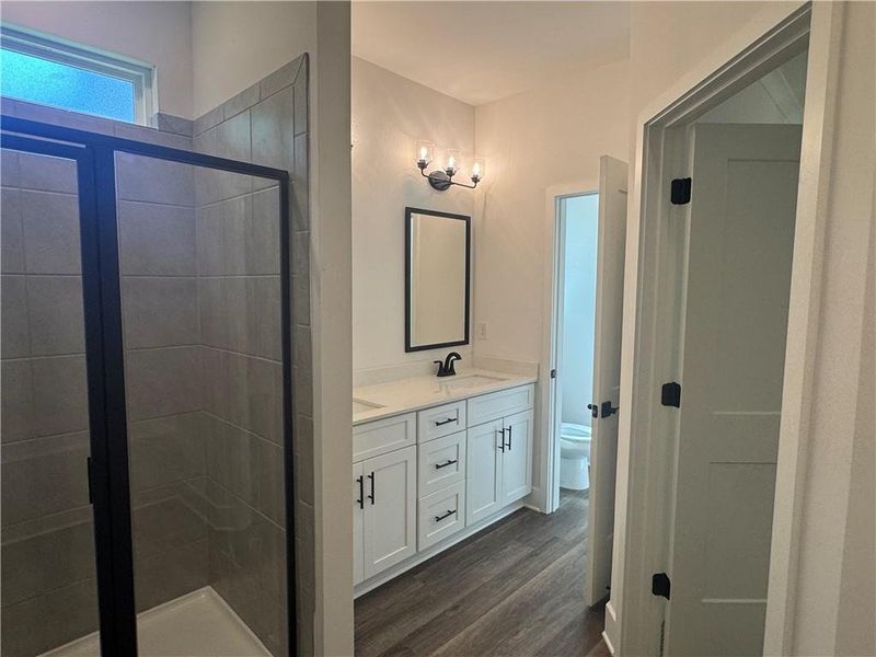 Furnished interior view inside a new home in The Fields of Walnut Creek, Pendergrass (Image 9).
