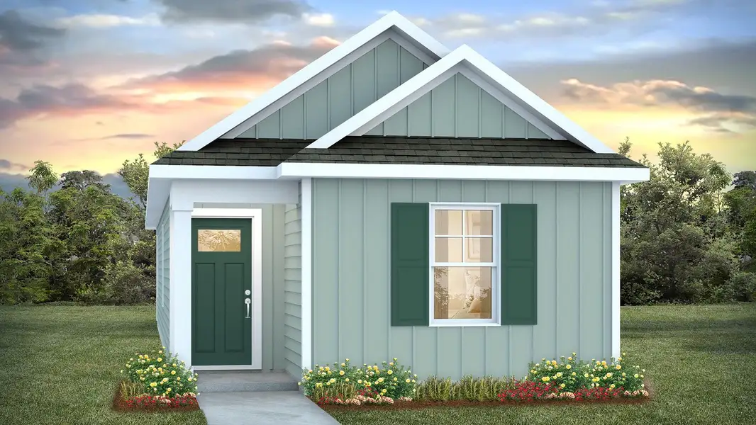 Representative exterior photo of a completed home built from the Fairhaven by D.R. Horton in Fox Run, Supply, NC (Image 4). Representative exterior photo of a completed home built from the Fairhaven by D.R. Horton in Fox Run, Supply, NC (Image 4).