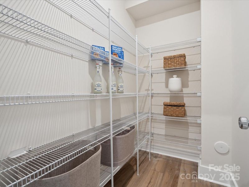 Huge walk-in pantry with more than enough space. *Model Photos | Actual finishes, structural selections, and orientation may vary.