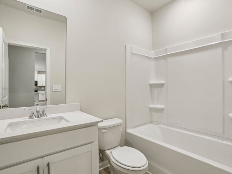 The Johnson Basement floorplan with the Lush White interior package.