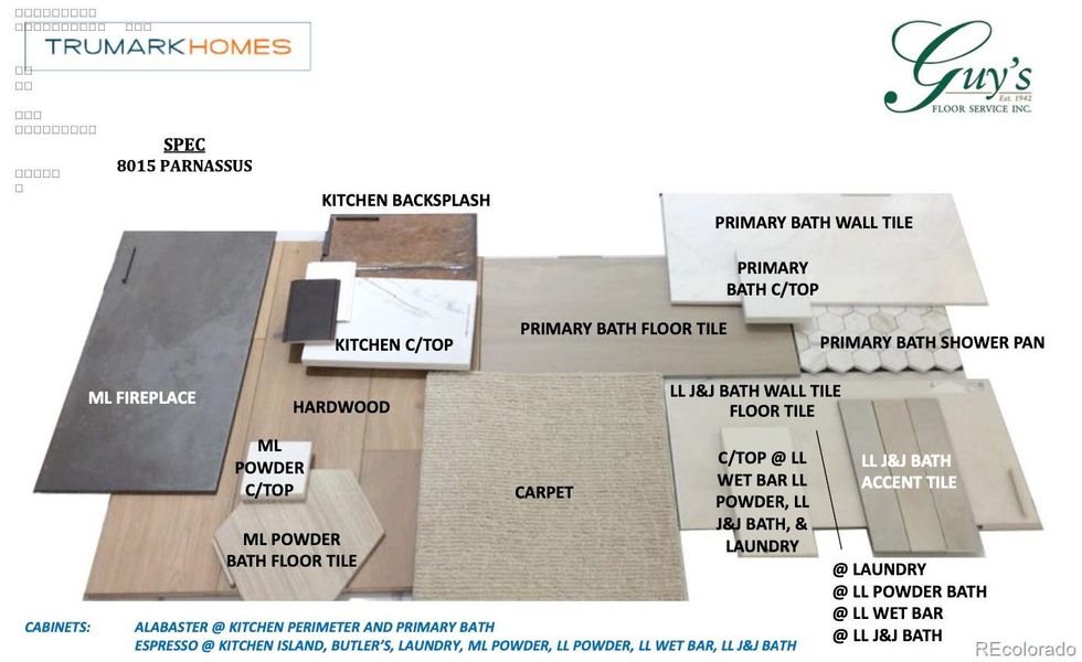 Color palette/design specs