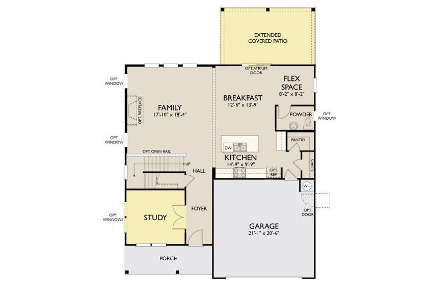 2D floor plan layout of this home in Watson Hill, Summerville, SC (Image 5).