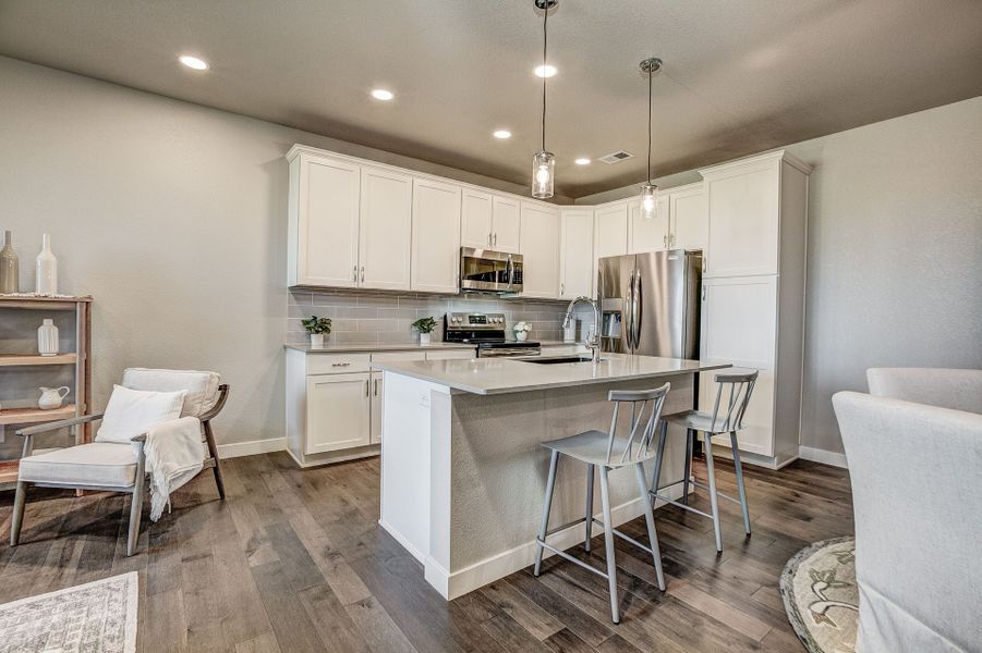 Representative furnished interior of a home built from the The Cascade by Landmark Homes in The Lakes at Centerra, Loveland (Image 10). Representative furnished interior of a home built from the The Cascade by Landmark Homes in The Lakes at Centerra, Loveland (Image 10).