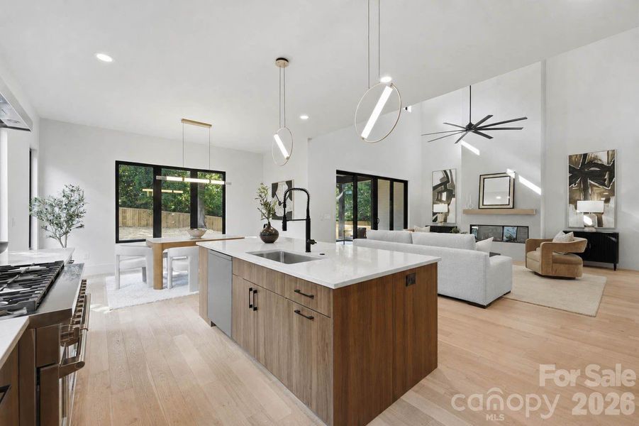 Furnished interior view inside a new home in , Charlotte (Image 8).