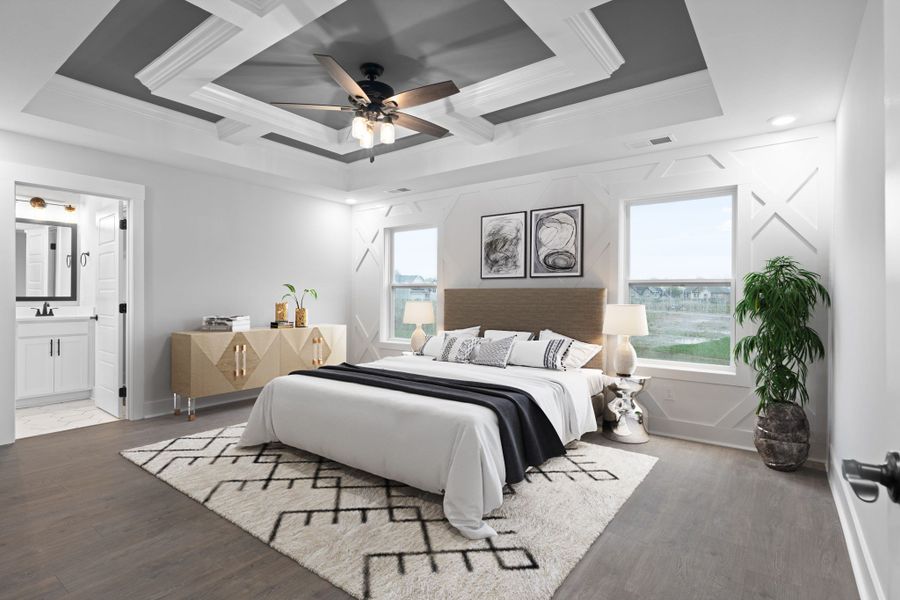 Furnished interior view inside a new home in Park at Oliver Farm, Clarksville (Image 6).