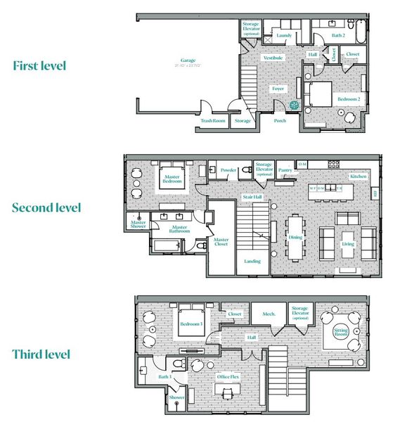2D floor plan layout of this home in Westline, Austin, TX (Image 1). 2D floor plan layout of this home in Westline, Austin, TX (Image 1).