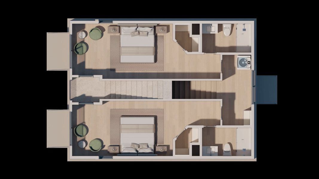 2D floor plan layout for the Spring by Ascend Communities in Echo Park, Phoenix, AZ (Image 4).