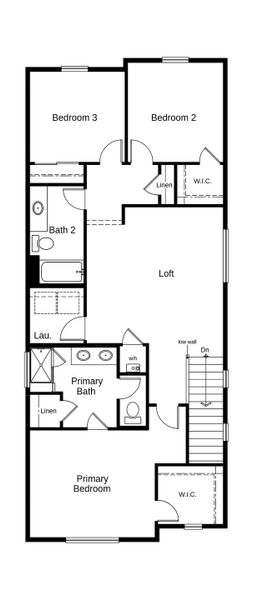 2D floor plan layout of this home in Windler Wildflower, Aurora, CO (Image 3).