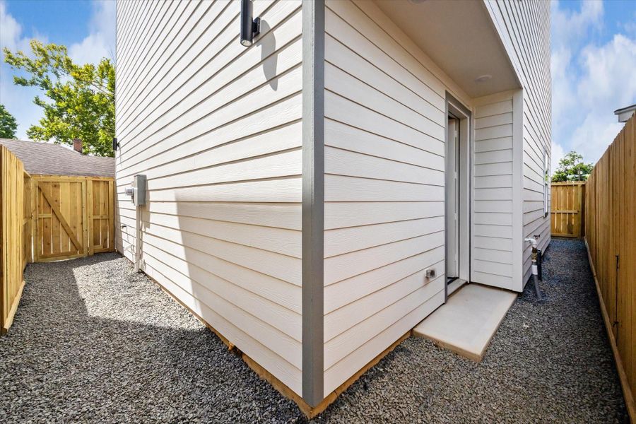 The private and fenced outside space is just what you need for a pup or to set up a grill .... The private and fenced outside space is just what you need for a pup or to set up a grill ....