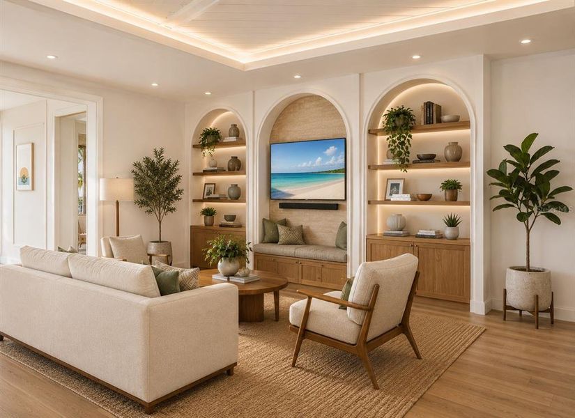 Furnished interior view inside a new home in , Sarasota (Image 7). Furnished interior view inside a new home in , Sarasota (Image 7).