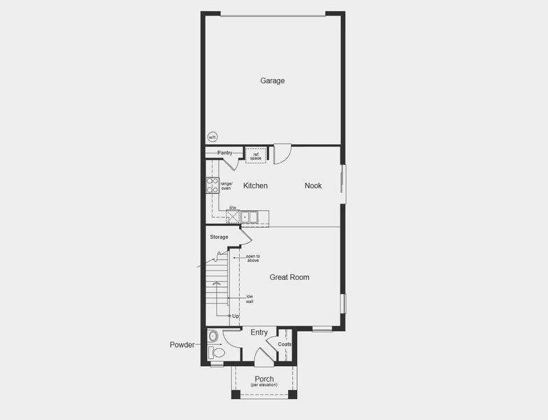 2D floor plan layout for the Plan 1573 by KB Home in The Shores I, St. Cloud, FL (Image 3).