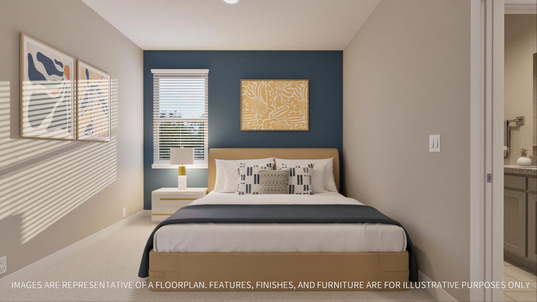 Furnished interior view inside a new home in Emberly  45', Beasley (Image 18).