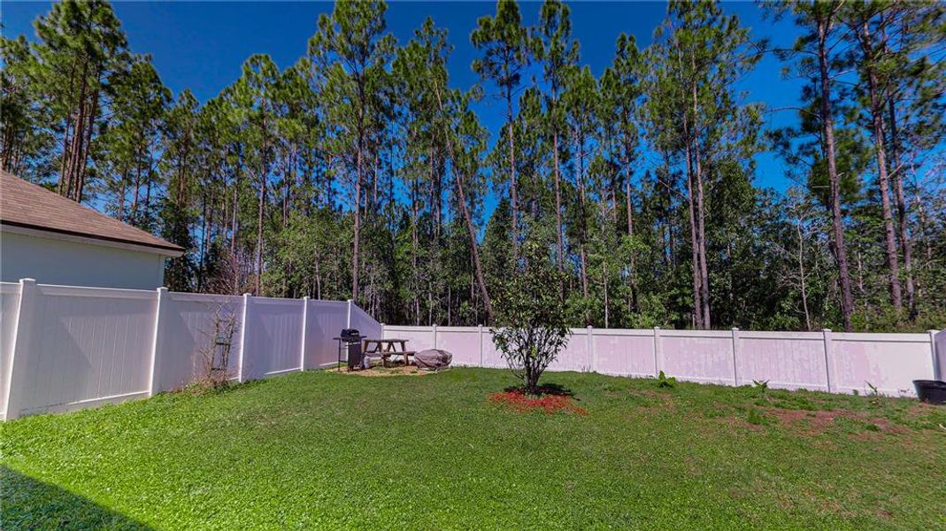Exterior details and patio area of a home in Sawmill Branch Express, Palm Coast (Image 22).