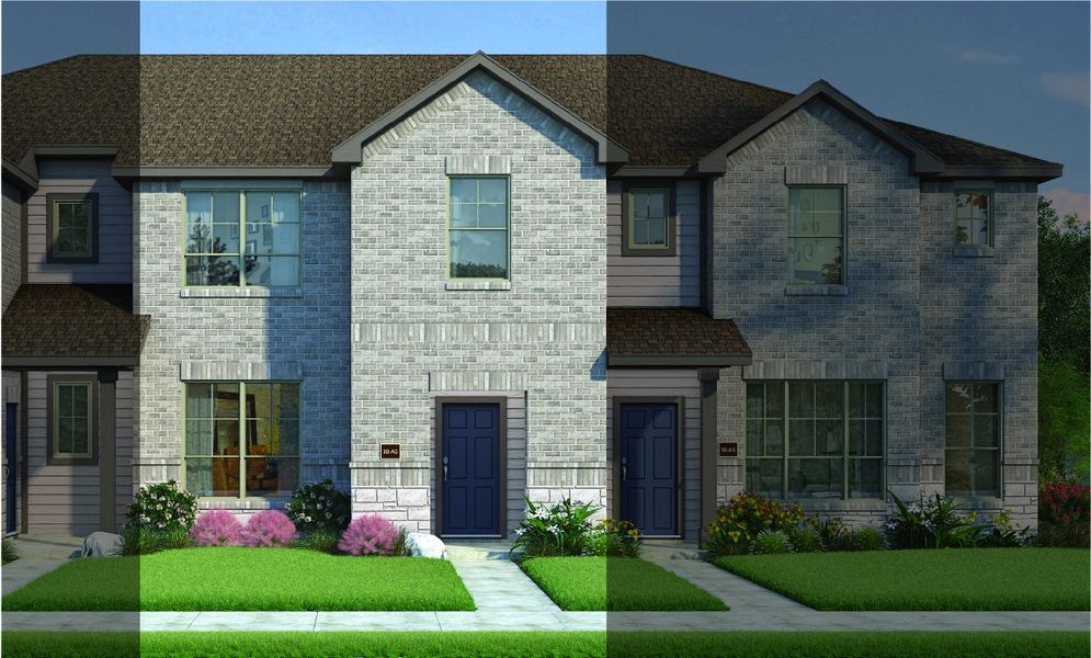 Houston with Elevation 3B Stone Exterior 2023 Townhomes