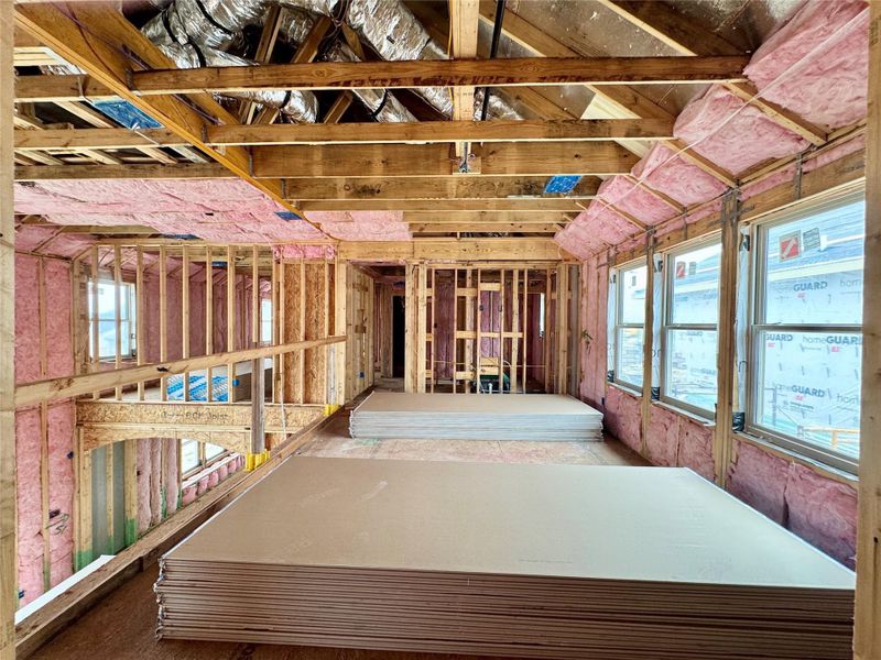 In-progress construction of a new home in Meridiana, Manvel, TX (Image 36).