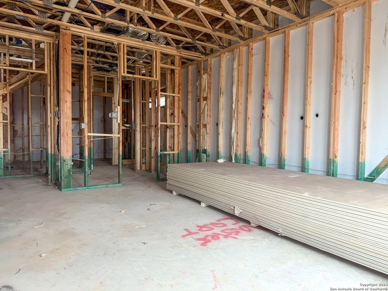 In-progress construction of a new home in Cordova Trails, Seguin, TX (Image 25).