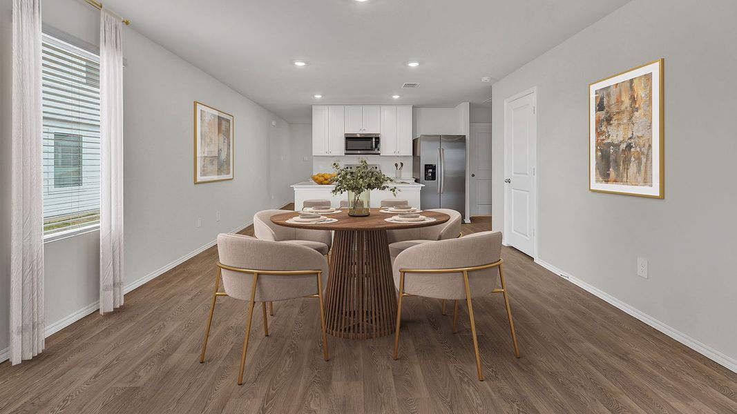 Representative furnished interior of a home built from the The Barton by D.R. Horton in Ladera, Luling (Image 12). Representative furnished interior of a home built from the The Barton by D.R. Horton in Ladera, Luling (Image 12).
