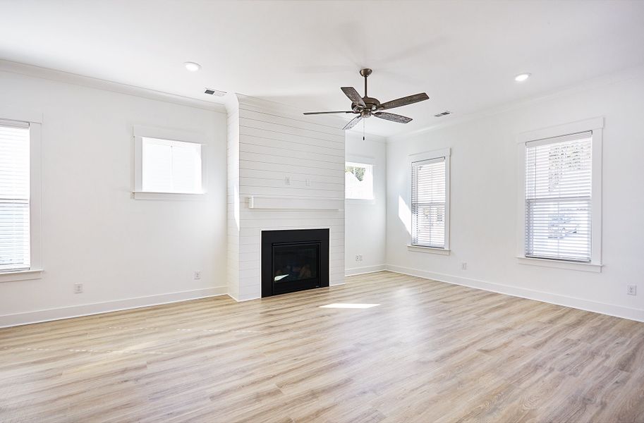 Representative unfurnished interior of a home built from the Bluffton by Homes by Dickerson in Nexton, Summerville (Image 12). Representative unfurnished interior of a home built from the Bluffton by Homes by Dickerson in Nexton, Summerville (Image 12).