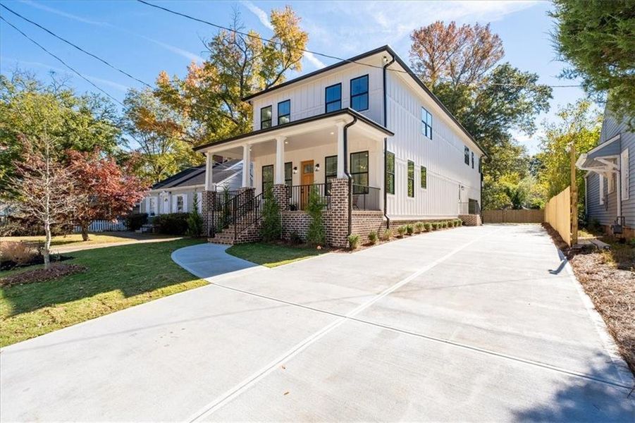 Front exterior of a new home in , Decatur, GA, highlighting curb appeal (Image 27).