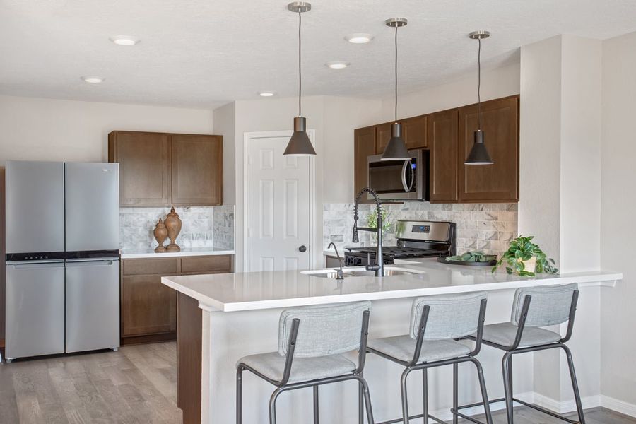 Representative furnished interior of a home built from the 1780 Modeled by KB Home in Oakwood Trails, Tomball (Image 4).