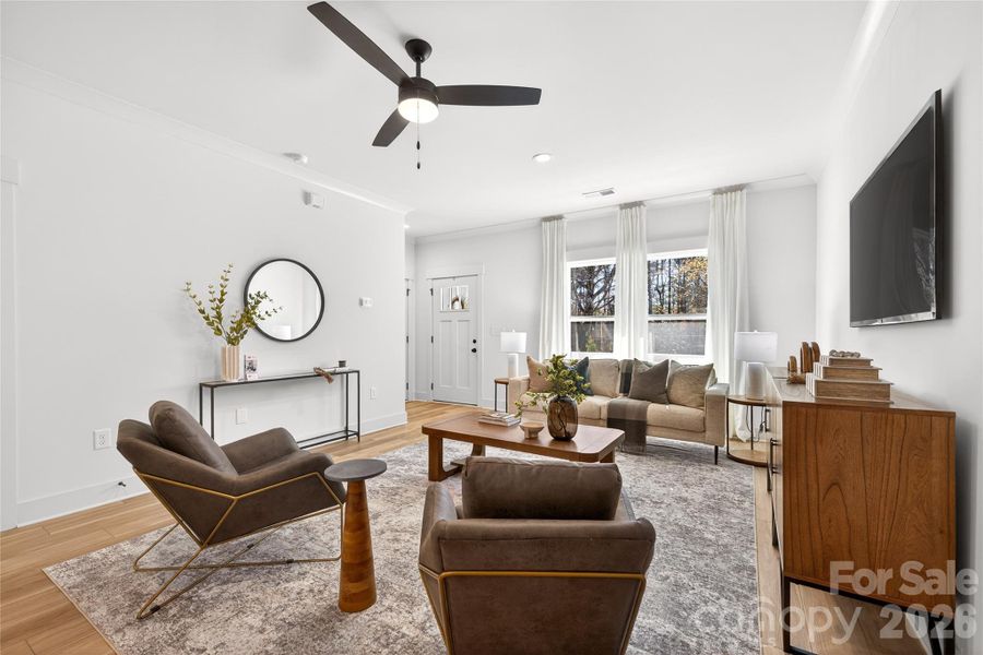 Furnished interior view inside a new home in , Charlotte (Image 27).