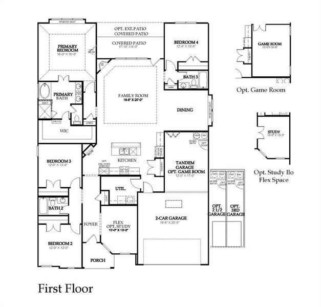 2D floor plan layout of this home in River Ranch, Van Alstyne, TX (Image 5).