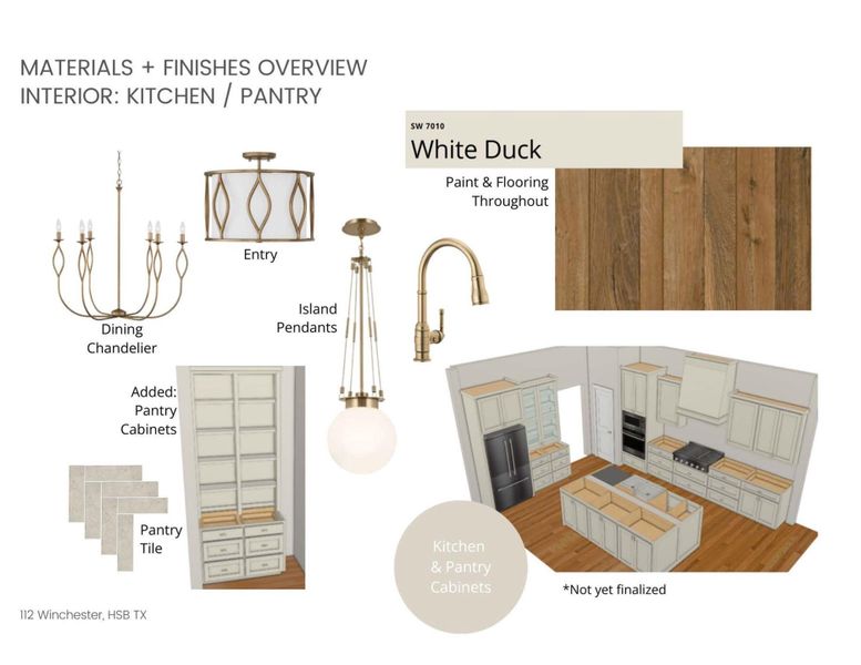 Color Board - Subject to Modification