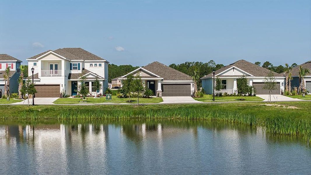 Front exterior of a new home in Westview, Kissimmee, FL, highlighting curb appeal (Image 2). Front exterior of a new home in Westview, Kissimmee, FL, highlighting curb appeal (Image 2).
