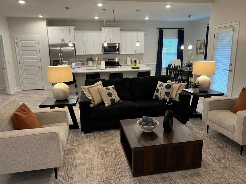 Furnished interior view inside a new home in The Fields of Walnut Creek, Pendergrass (Image 14).