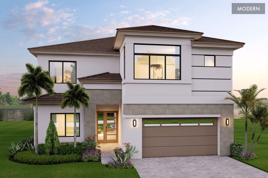 Representative exterior photo of a completed home built from the Orion by GL Homes in Apex at Avenir, Palm Beach Gardens, FL (Image 14). Representative exterior photo of a completed home built from the Orion by GL Homes in Apex at Avenir, Palm Beach Gardens, FL (Image 14).