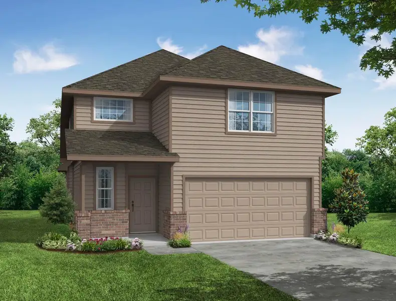 Front exterior of a new home in Bammel Oaks, Houston, TX, highlighting curb appeal (Image 1). Front exterior of a new home in Bammel Oaks, Houston, TX, highlighting curb appeal (Image 1).