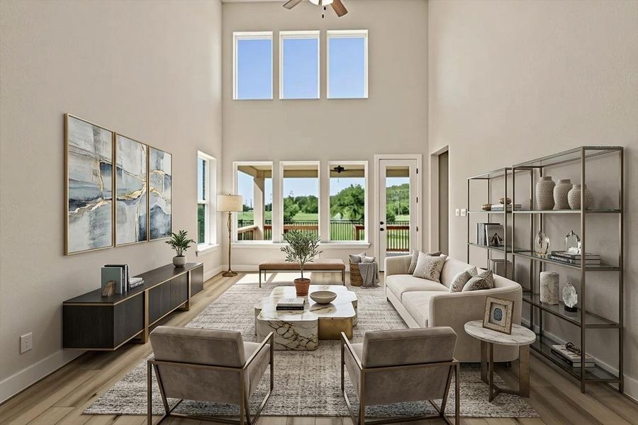 Representative furnished interior of a home built from the Travis by Scott Felder Homes in Santa Rita Ranch, Liberty Hill (Image 3).