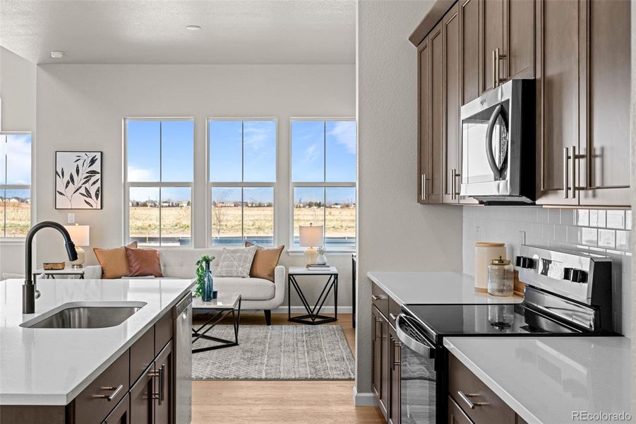 Furnished interior view inside a new home in Painted Prairie, Aurora (Image 37).