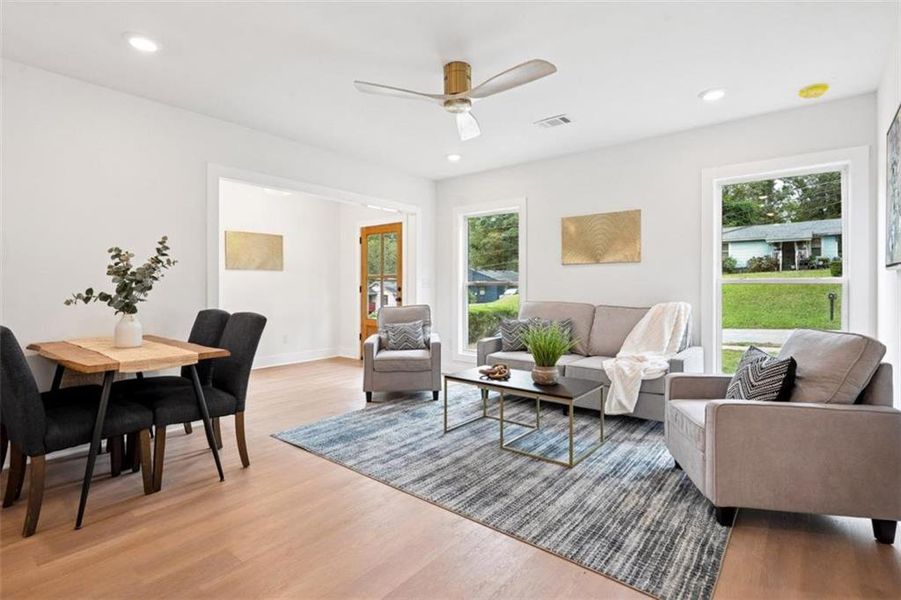 Furnished interior view inside a new home in , Atlanta (Image 8). Furnished interior view inside a new home in , Atlanta (Image 8).