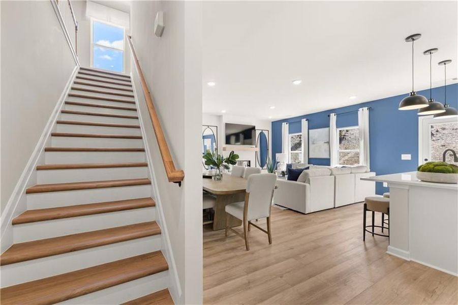 Furnished interior view inside a new home in The Bluffs, Canton (Image 29).